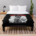Gorilla plush blanket with Brazilian jiu jitsu, MMA, and grappling design