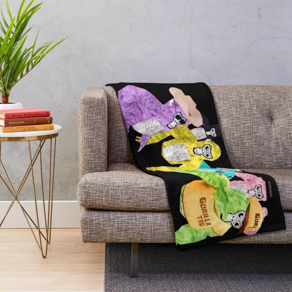 Gorilla Tag-inspired banana plush blanket