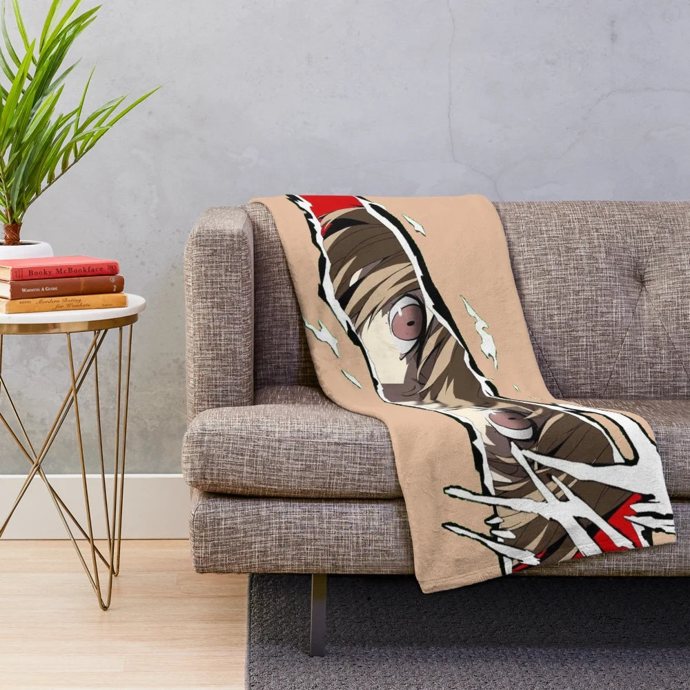 Goro Akechi from Persona 5 Royal inspired plush blanket