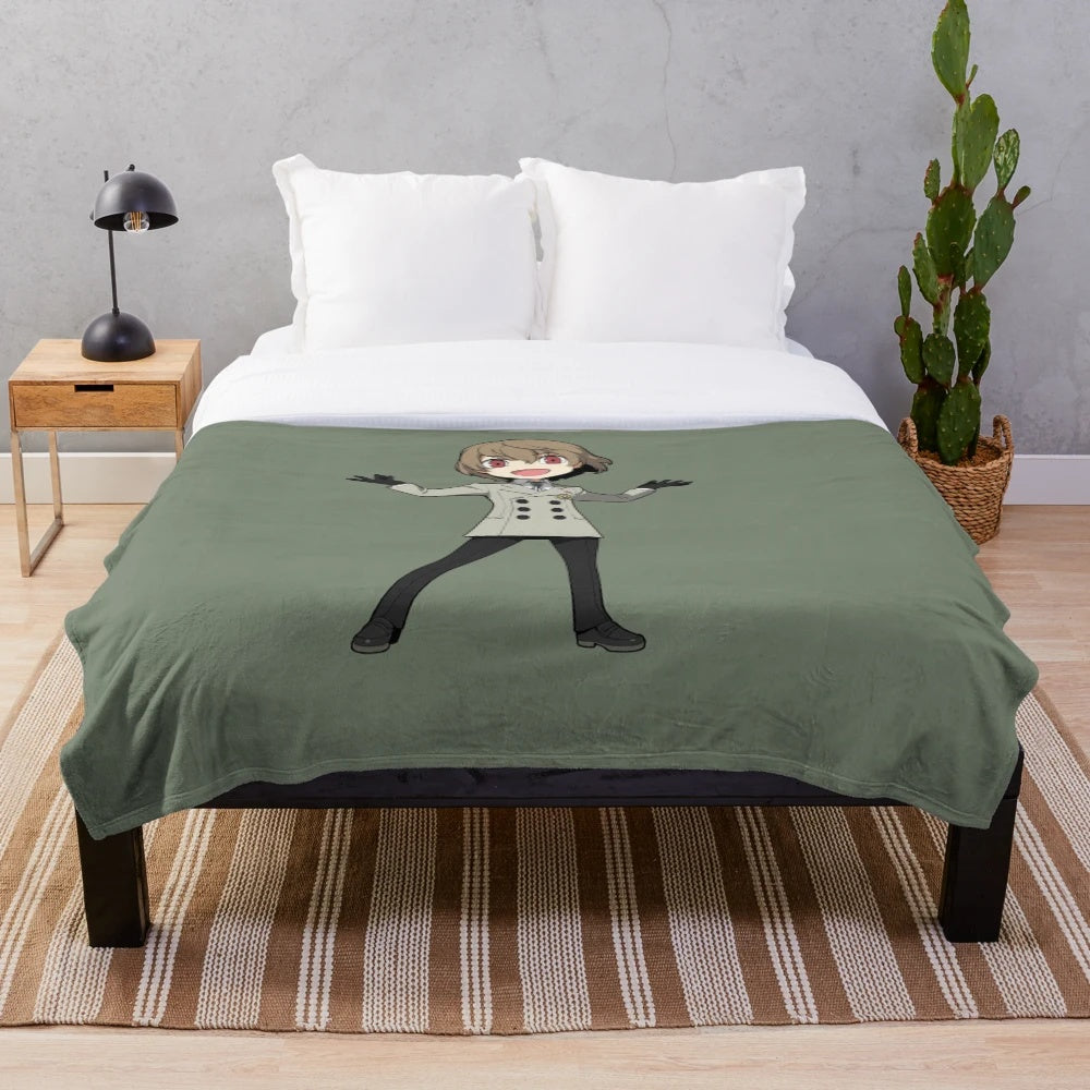 Goro Akechi Persona 5 Inspired Plush Blanket