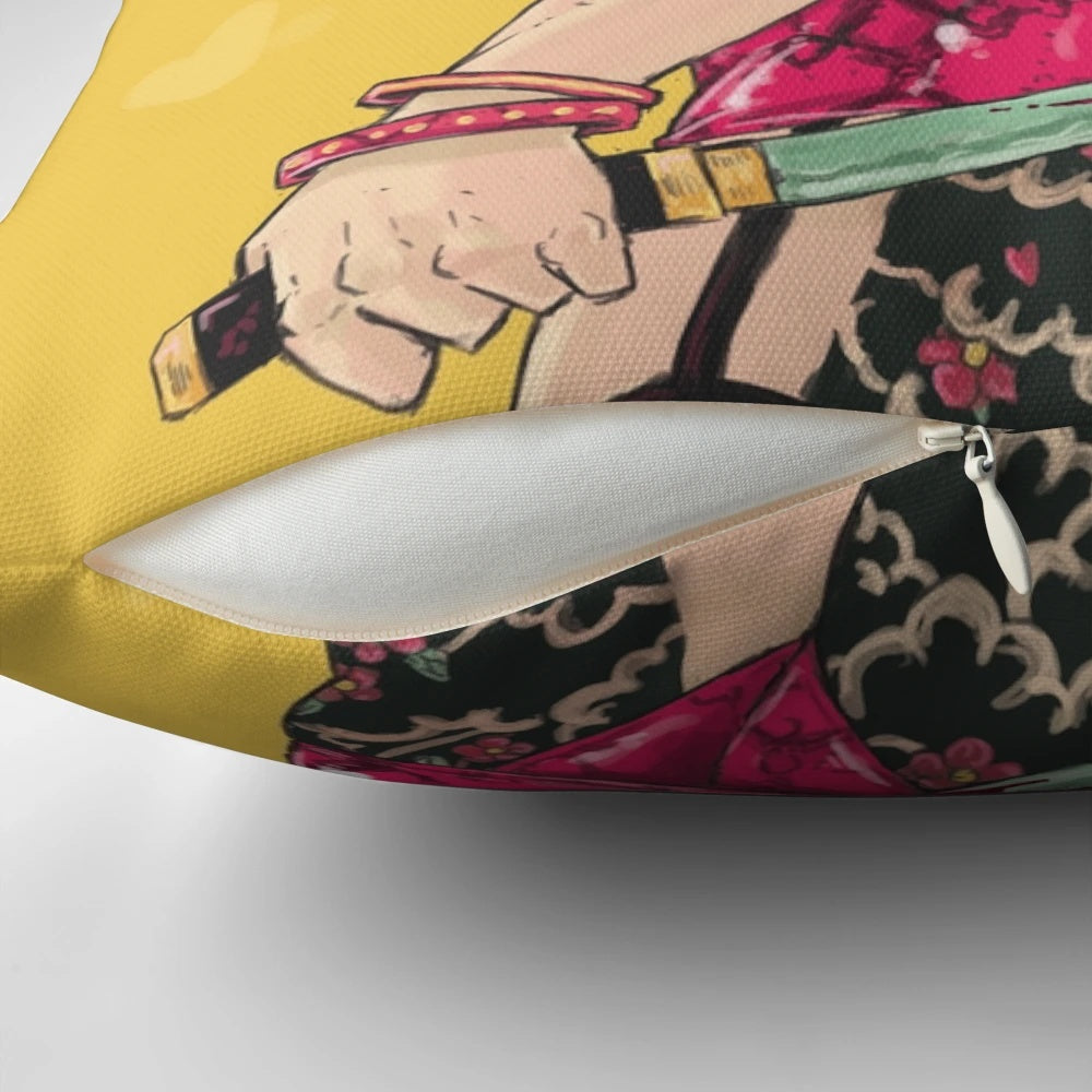 Soft, plush pillow featuring the image of Majima Goro, a popular character from the Ryu ga Gotoku (Yakuza) video game series.