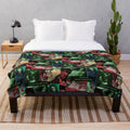 Goth-inspired plush blanket featuring a collage design of Peter Steele