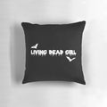 Gothic 'Living Dead Girl' Themed Decorative Pillow for Bedroom or Living Room Decor
