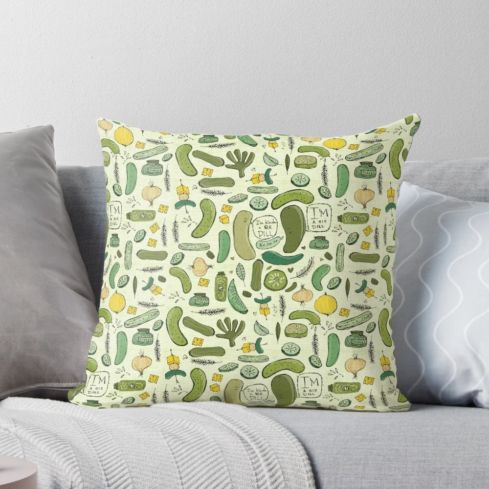 Pickles Pillow - A Unique and Delightful Home Accessory for Pickle Lovers