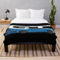 Grabber Blue Ford Mustang GT 5.0L V8 Plush Blanket