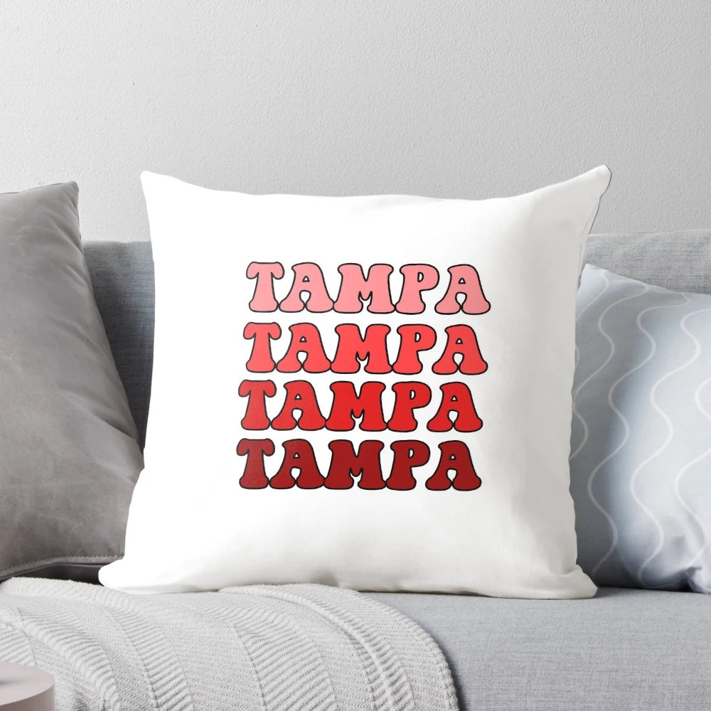 University of Tampa Pillow with Gradient Text Design