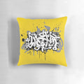 Graffiti-style custom pillow with vibrant, artistic design for urban home décor
