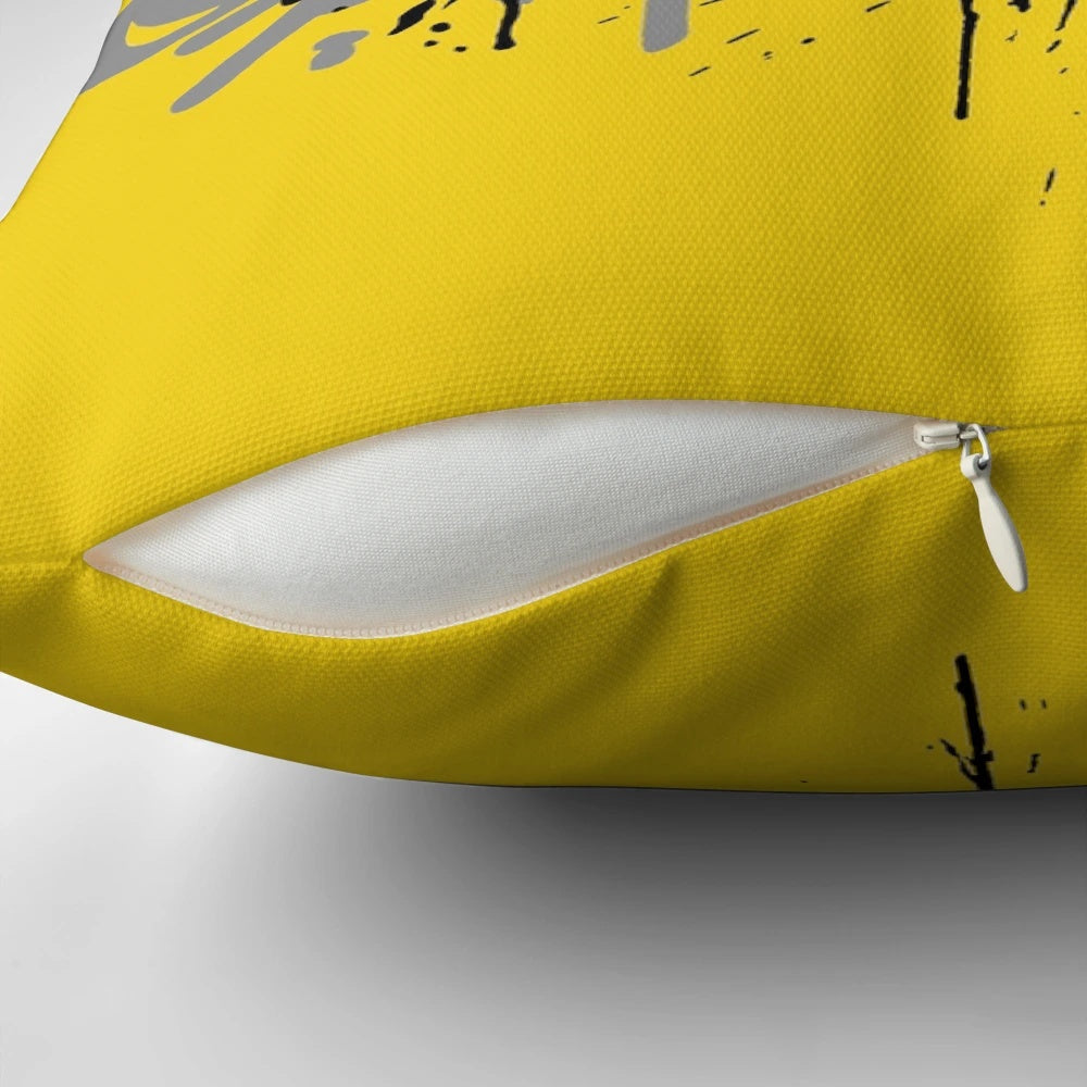Graffiti-style custom pillow with vibrant, artistic design for urban home décor