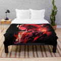 Graffiti plush blanket featuring Axel from Kingdom Hearts