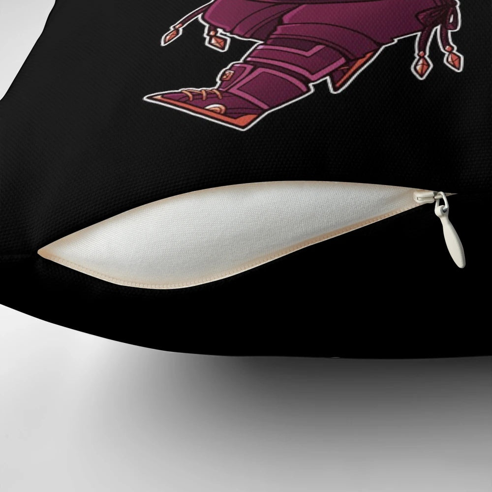 A high-quality decorative pillow featuring an illustration of the character Graha Tia from the video game Final Fantasy XIV.