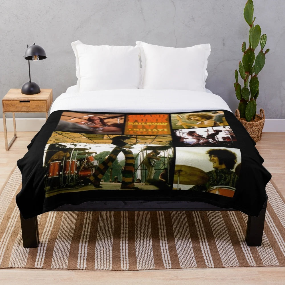 Grand Funk Railroad 1971 Tour Inspired Plush Blanket