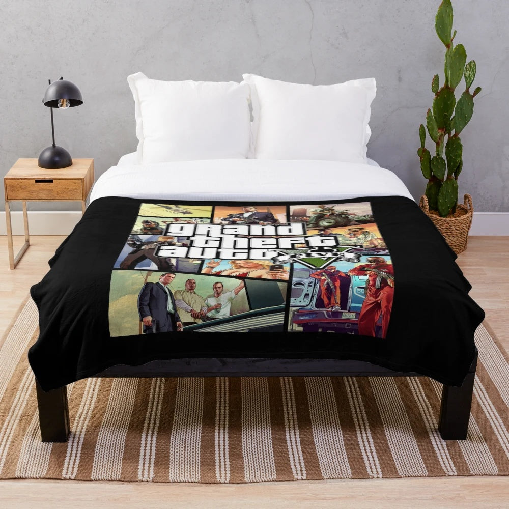 Grand Theft Auto Inspired Plush Blanket