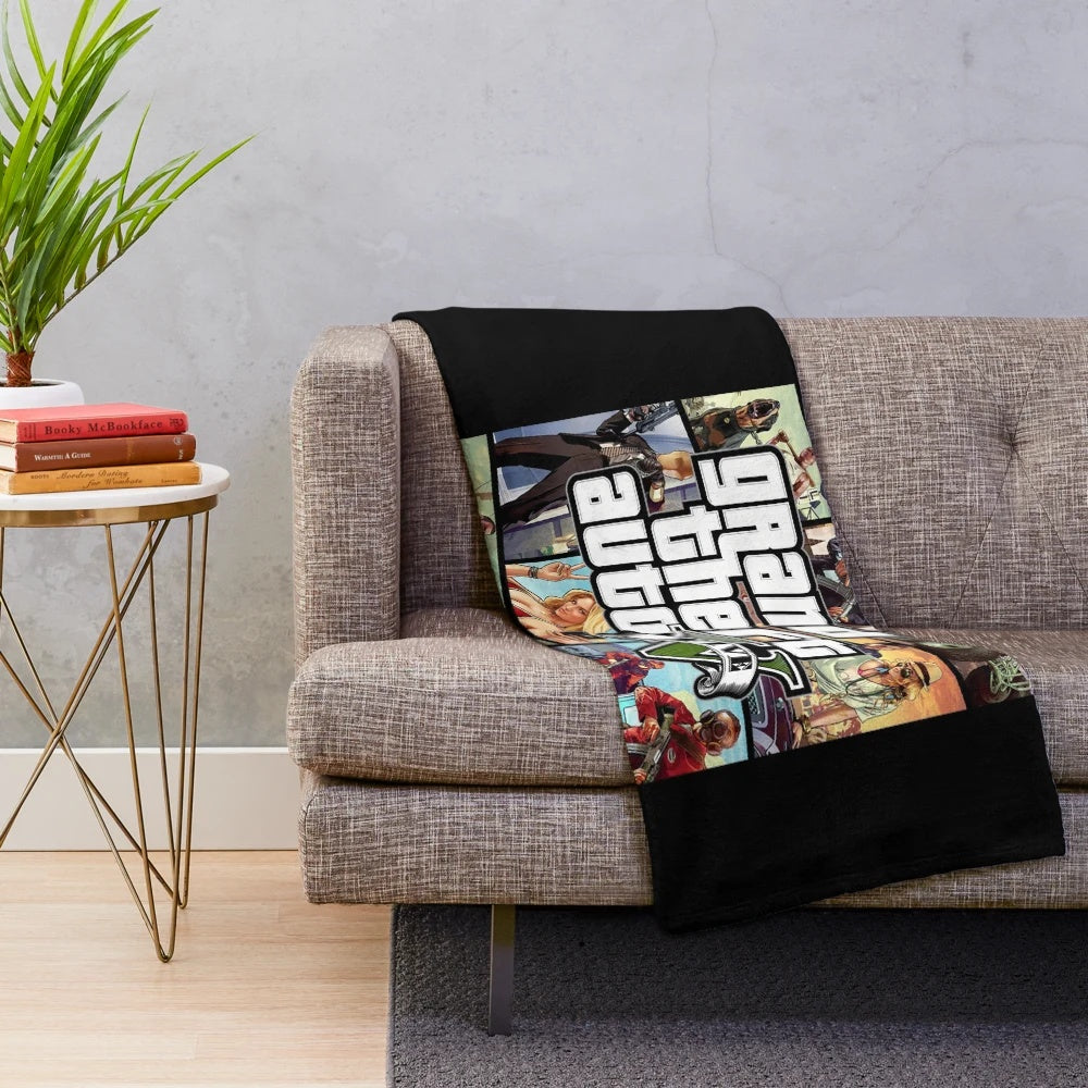Grand Theft Auto Inspired Plush Blanket
