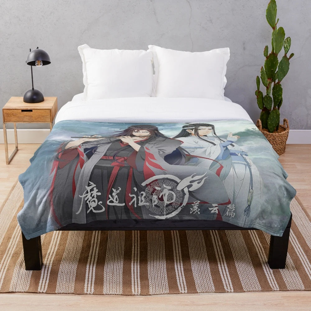 Grandmaster of Demonic Cultivation Lan Wangji and Wei Wuxian Plush Blanket