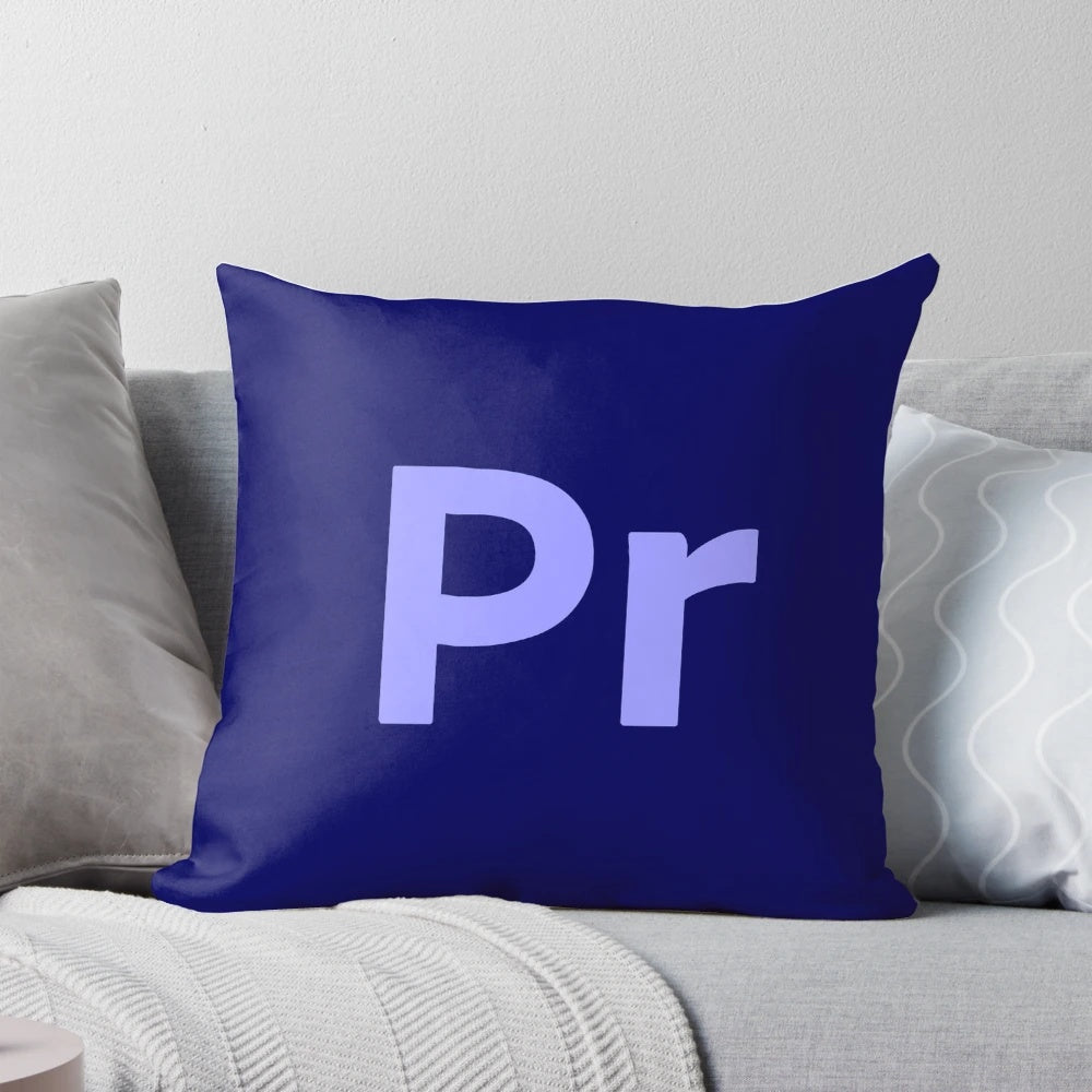 Graphic designer and video editing icon printed on a decorative throw pillow for home and office