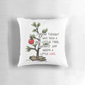 Graphic Love Shop Charlie Brown Christmas Tree Pillow with Red Ornaments