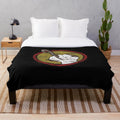 Graphic plush blanket featuring a longshoreman hook design