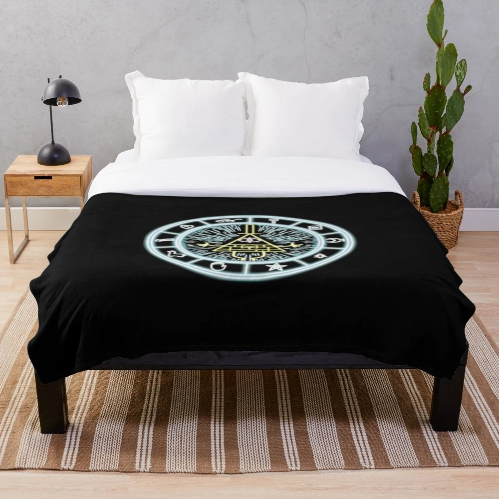 Gravity Falls Bill Cipher Wheel Graphic Plush Blanket