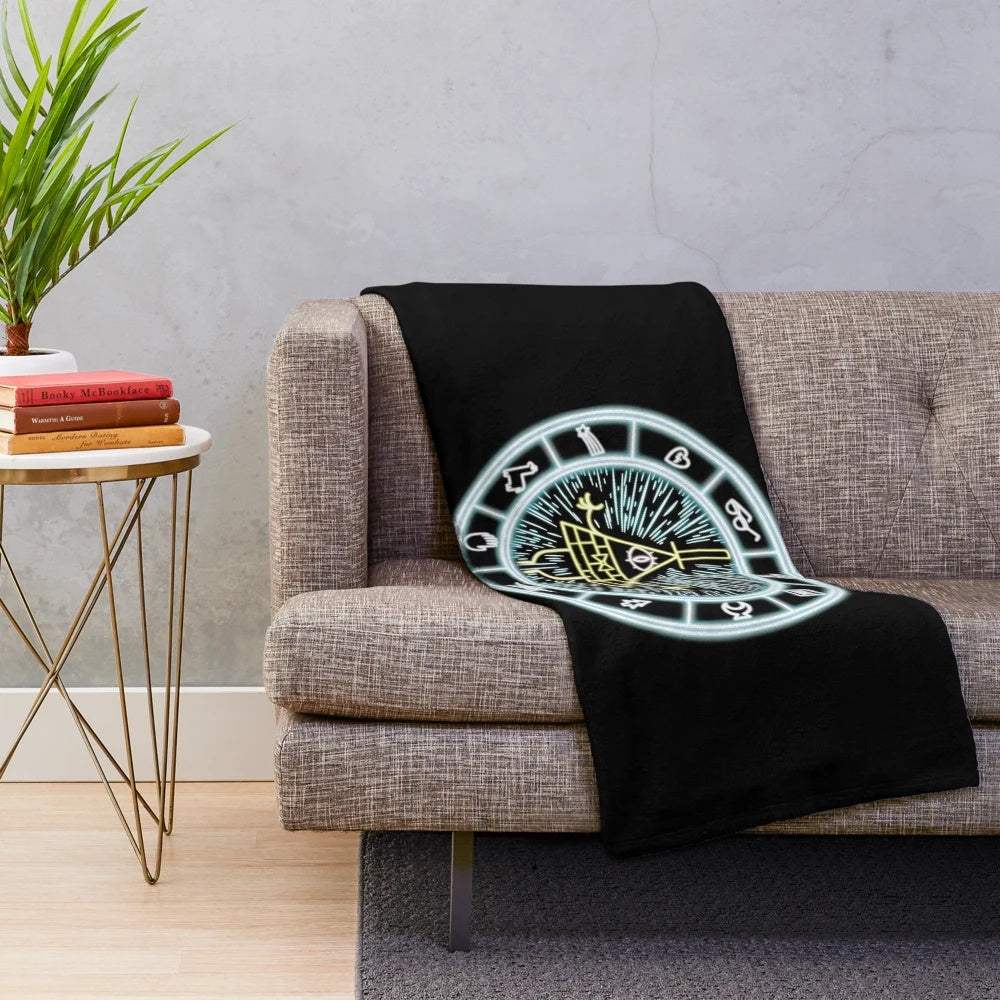 Gravity Falls Bill Cipher Wheel Graphic Plush Blanket