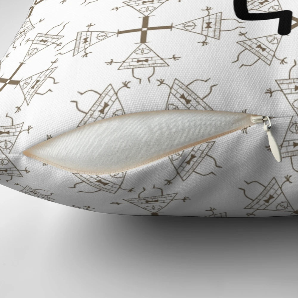 Gravity Falls Bill Cipher Pattern Pillow featuring characters from the Disney XD animated series