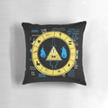 Gravity Falls Bill Cipher Zodiac Pillow featuring the iconic symbol from the popular TV show