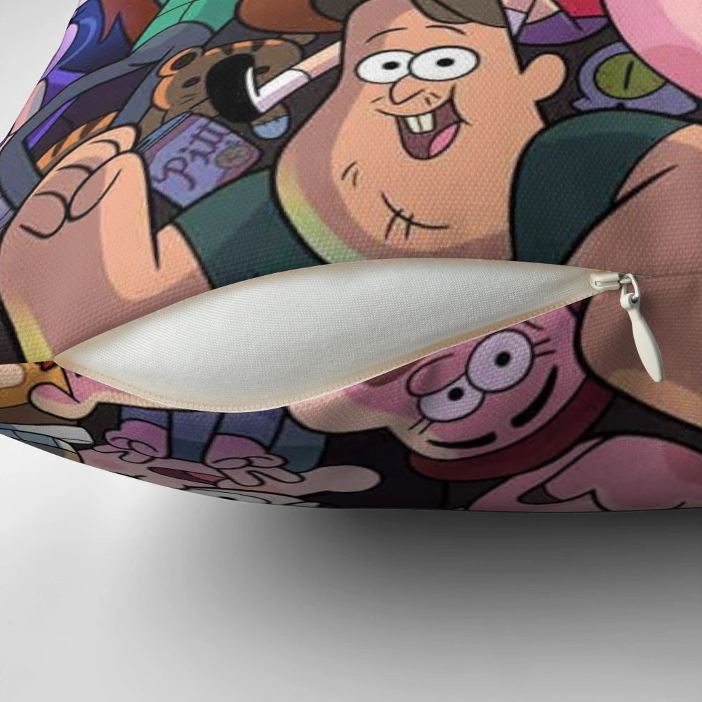 Soft and plush Gravity Falls themed pillow with characters from the popular animated TV show