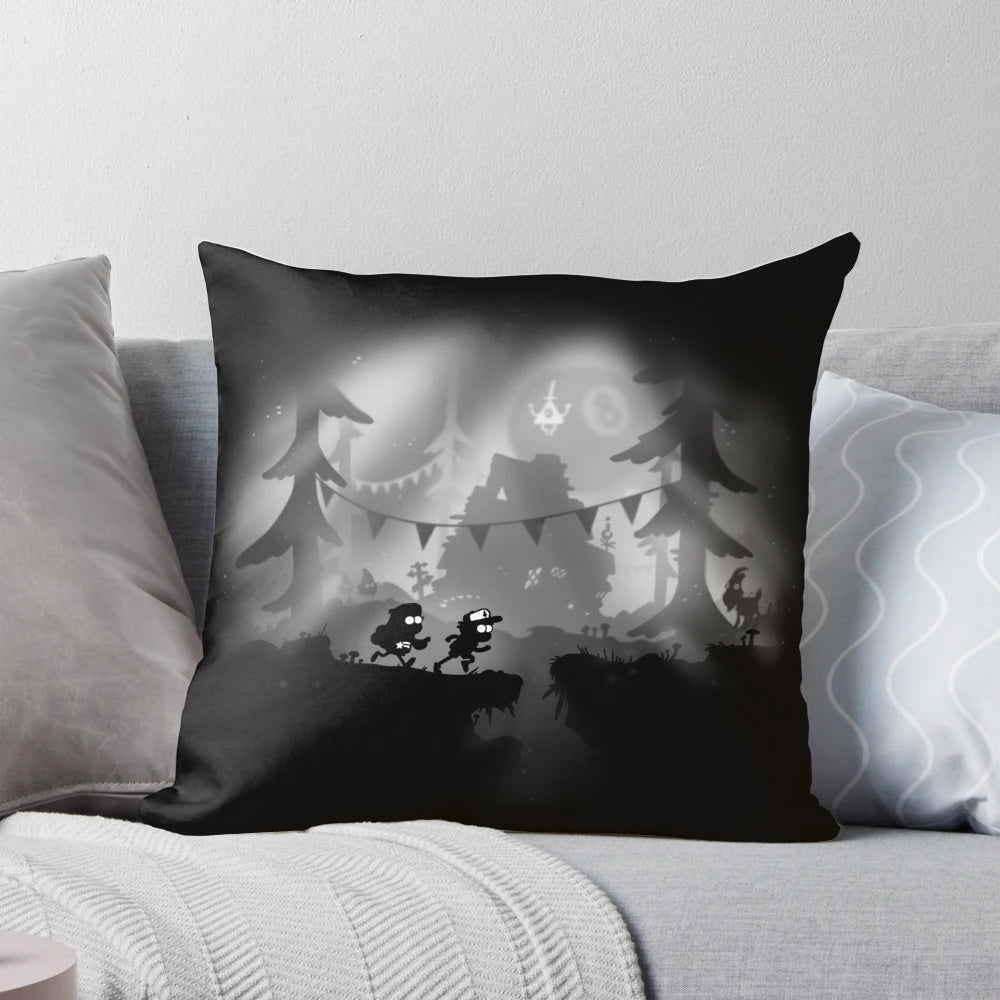 Gravity Falls Dipper and Mabel Twins Silhouette Limbo Pillow