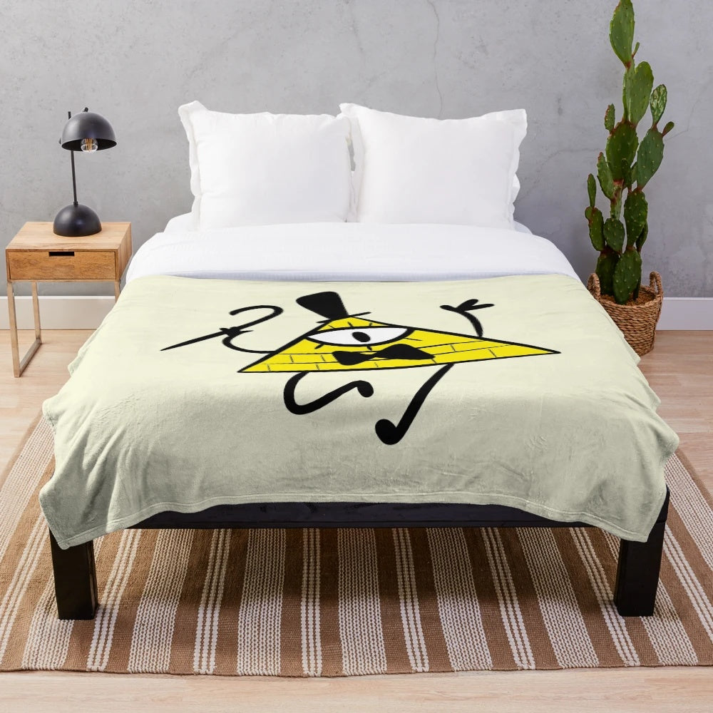 Soft and cozy plush blanket featuring the mysterious Bill Cipher from the hit TV show Gravity Falls
