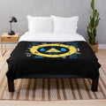 Gravity Falls inspired plush blanket featuring the Bill Cipher Zodiac symbol