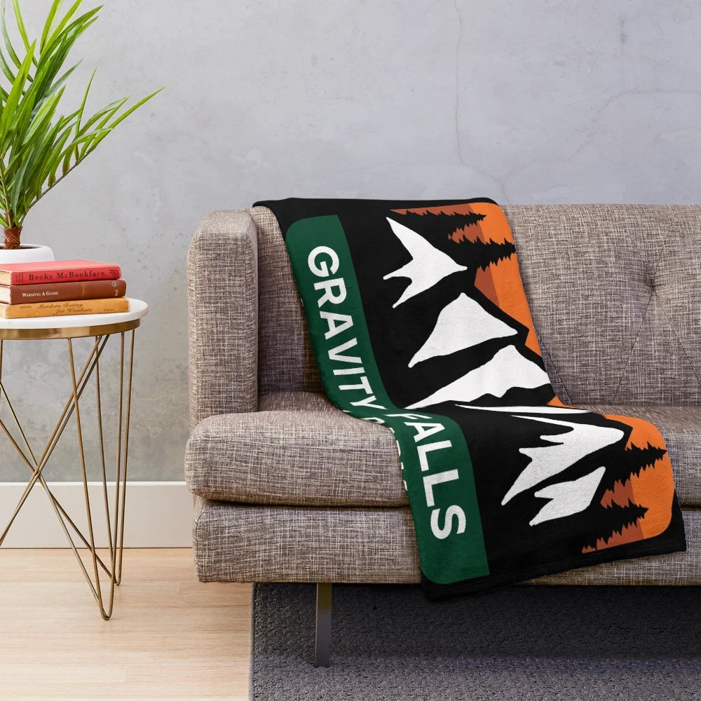 Gravity Falls National Park Plush Blanket with Retro Park Sign