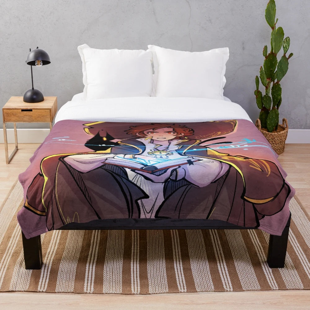 A cozy and soft plush blanket featuring characters from the popular animated series Gravity Falls