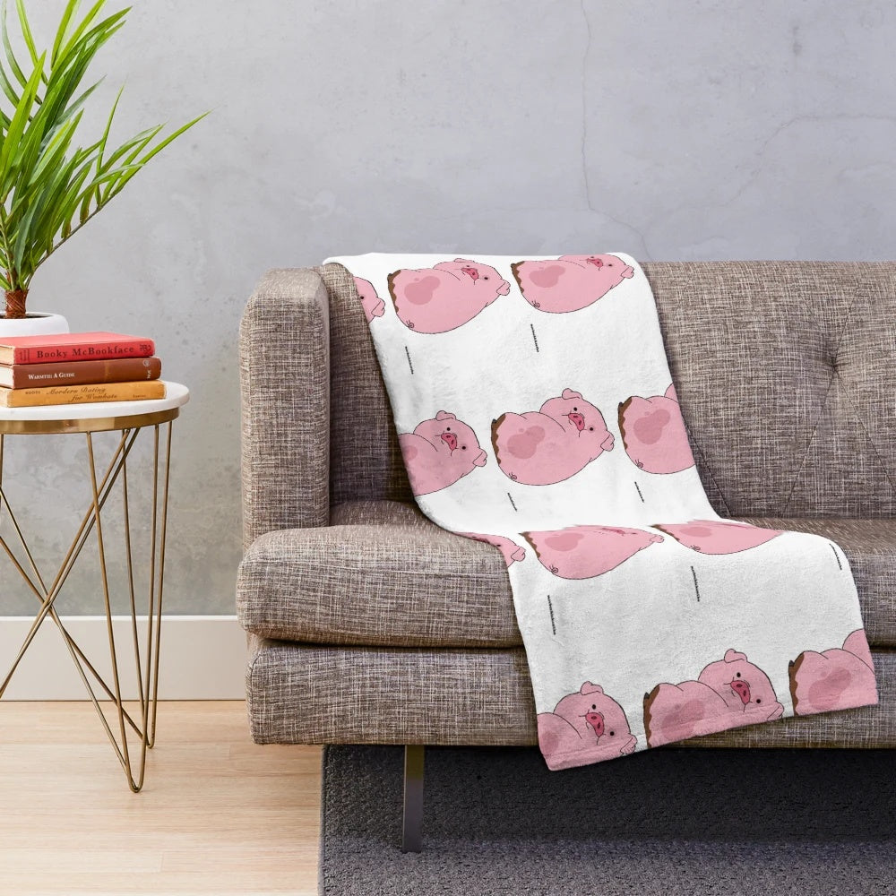 Cozy Waddles the Pig Plush Blanket for Gravity Falls Fans