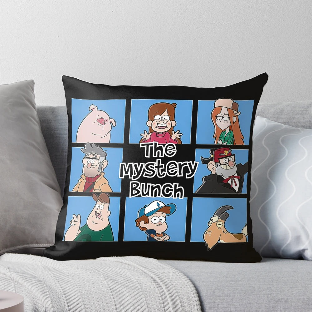 Gravity Falls Pillow with Dipper, Mabel, Bill Cipher, and Grunkle Stan