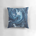 Gravity III modern abstract marble and swirl pattern decorative pillow