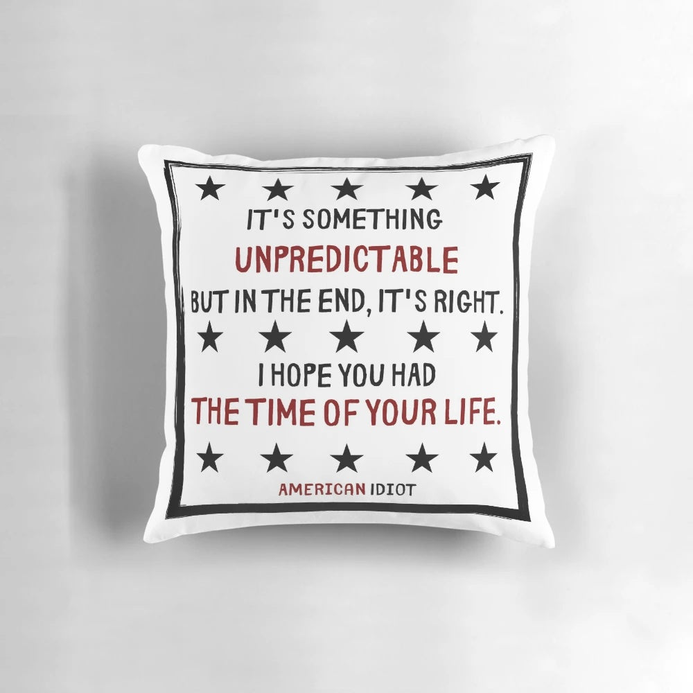 Green Day American Idiot Broadway Musical Themed Pillow