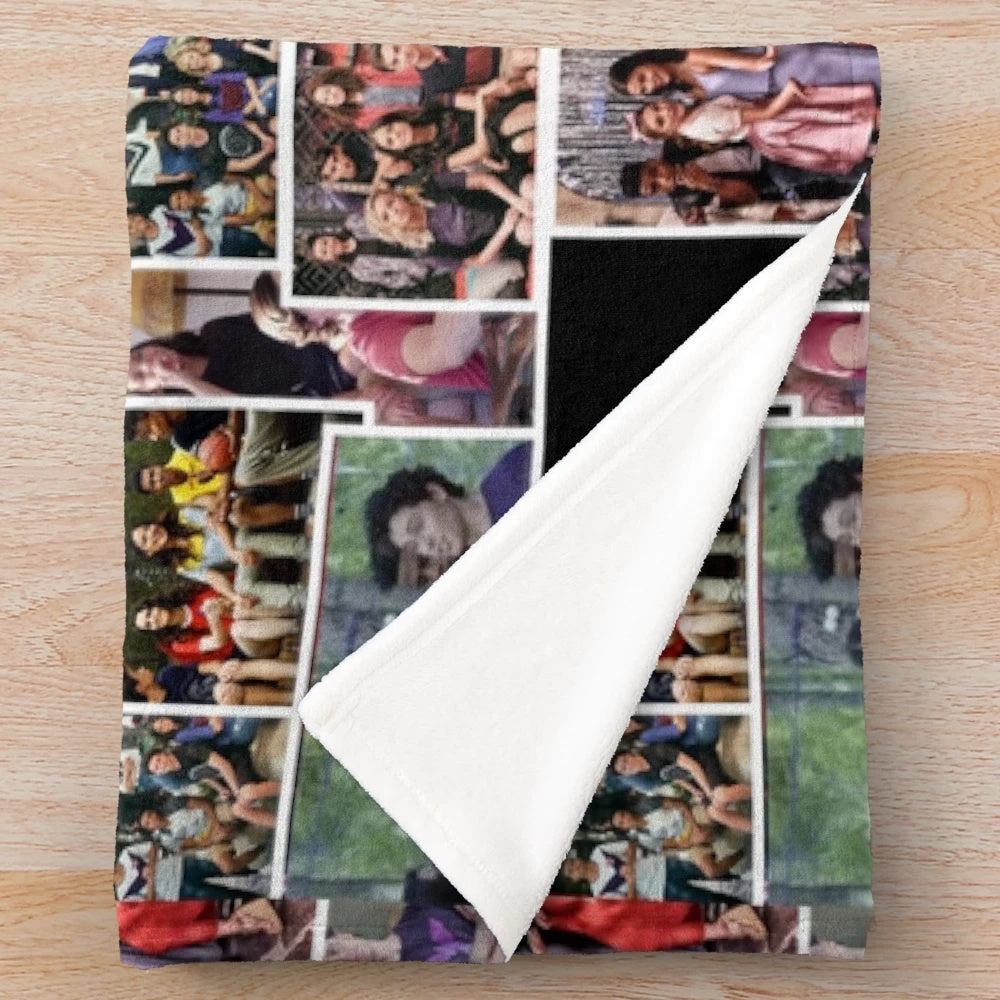 Greenhouse Academy inspired plush blanket featuring a collage of the show's characters