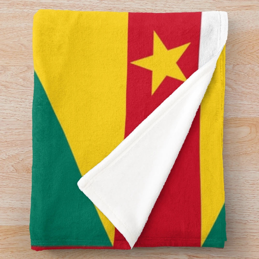 Grenada flag inspired plush blanket for patriotic Caribbean decor