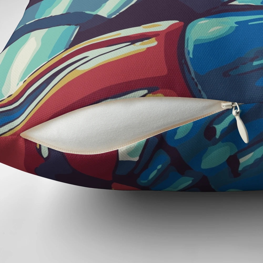 Grendizer-themed decorative pillow featuring the character Duke Fleed from the classic mecha anime series.
