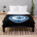 Grey Sloan Memorial Hospital inspired plush blanket featuring characters from the TV series Grey's Anatomy