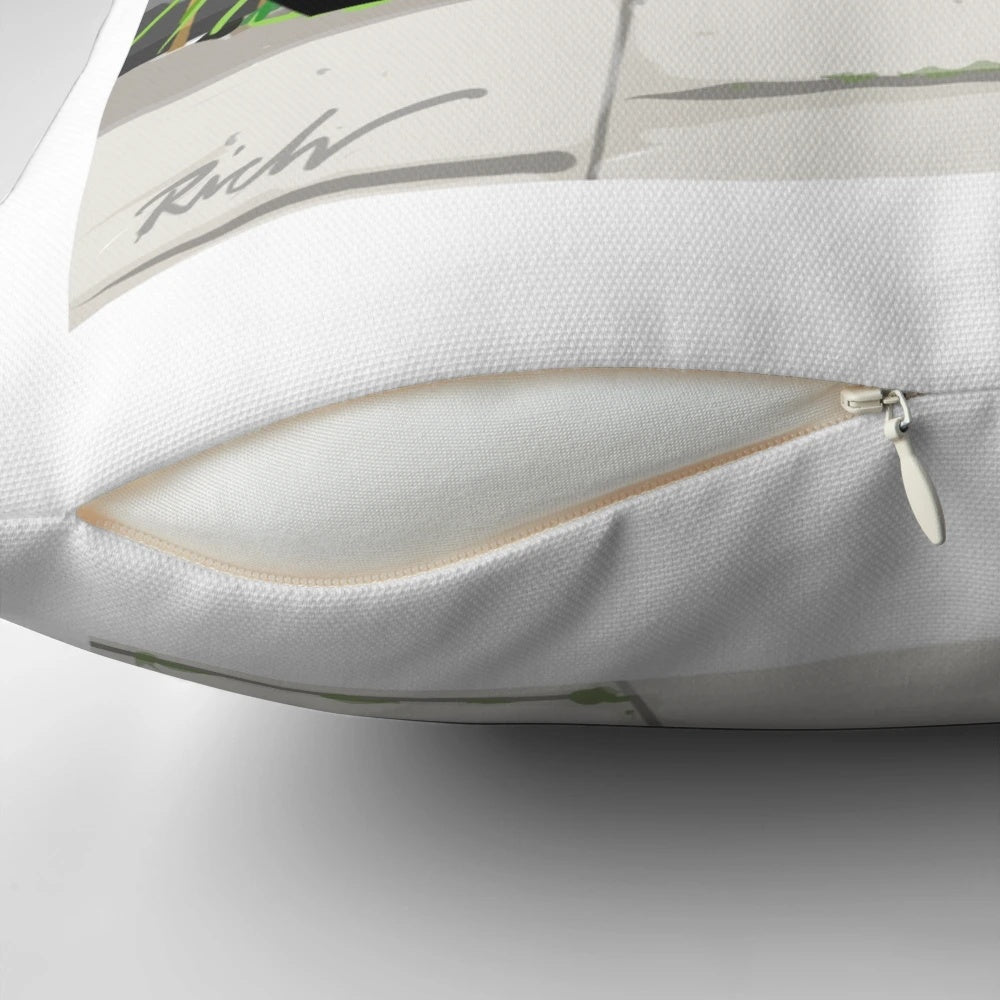 Greyhound pillow with a beautiful floral and nature-inspired design