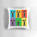 Colorful greyhound dog cartoon design throw pillow