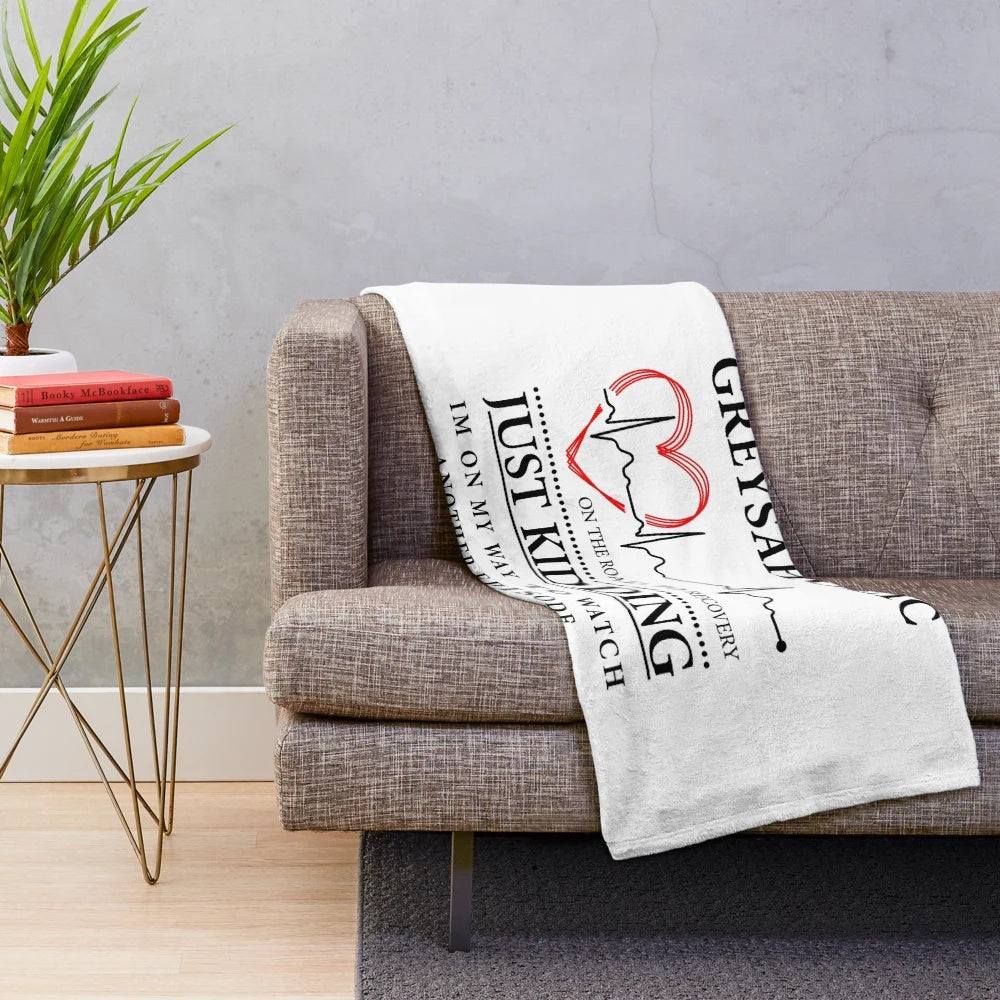 Grey's Anatomy inspired plush blanket with quotes