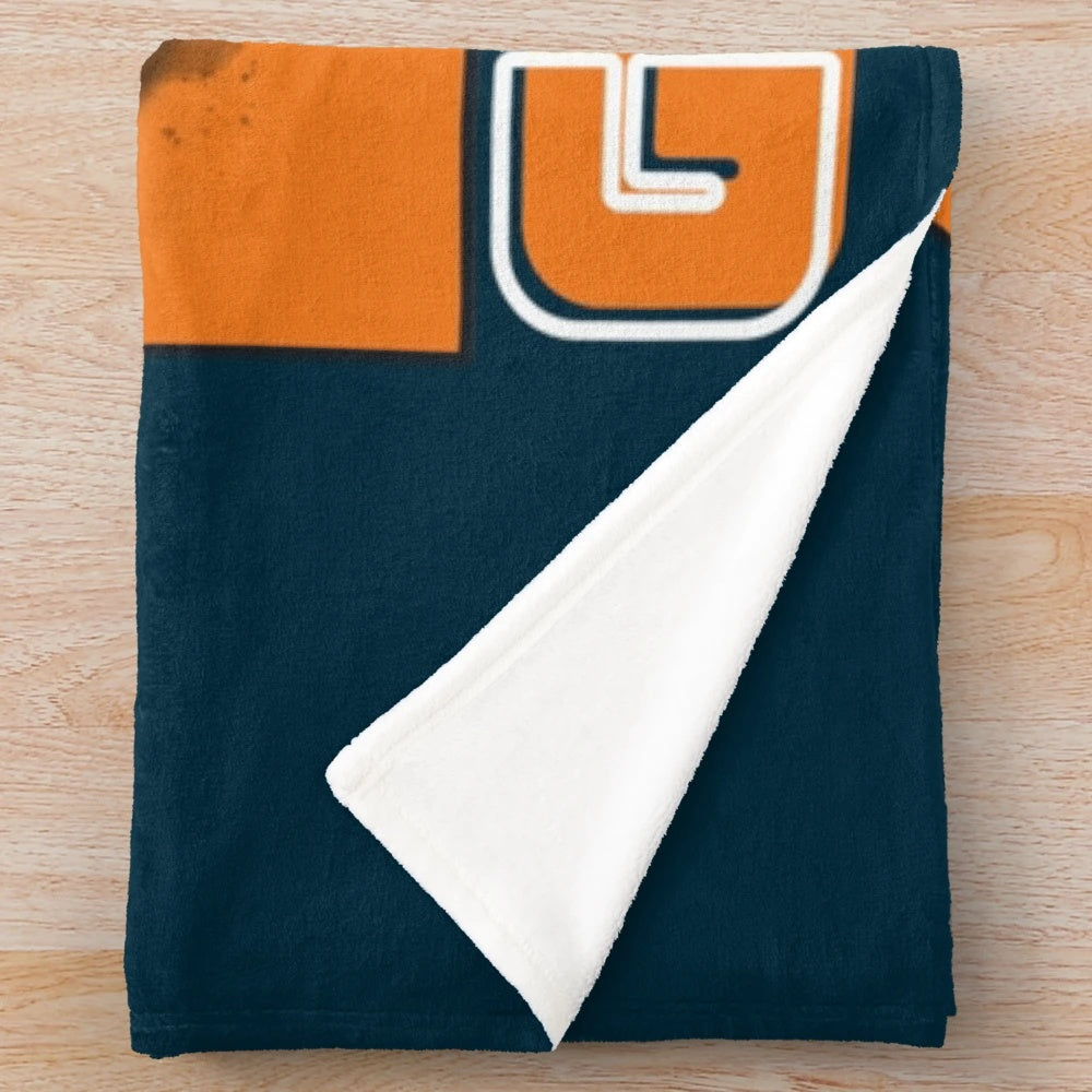 Plush blanket featuring a griddy dance design, perfect for Justin Jefferson and Minnesota Vikings fans