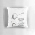 Soft, comforting grieving memorial pillow with floral design