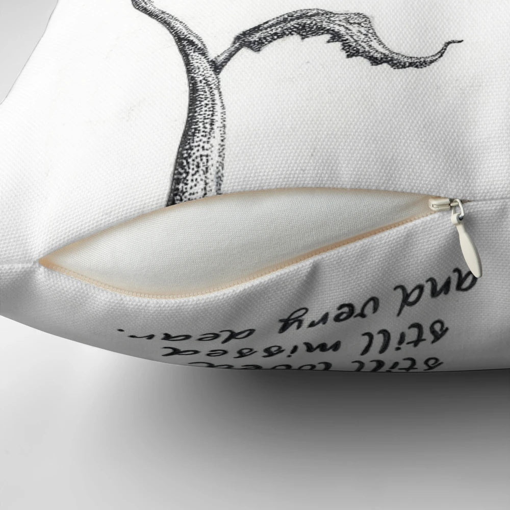 Soft, comforting grieving memorial pillow with floral design