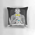 Grim Reaper "Death and Taxes" Indie Game Pillow featuring a skull and crossbones design