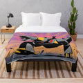 Grimlock-inspired plush blanket featuring a dynamic Tyrannosaurus Rex design