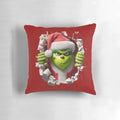 Grinch 3D Christmas Pillow with Snow Flakes