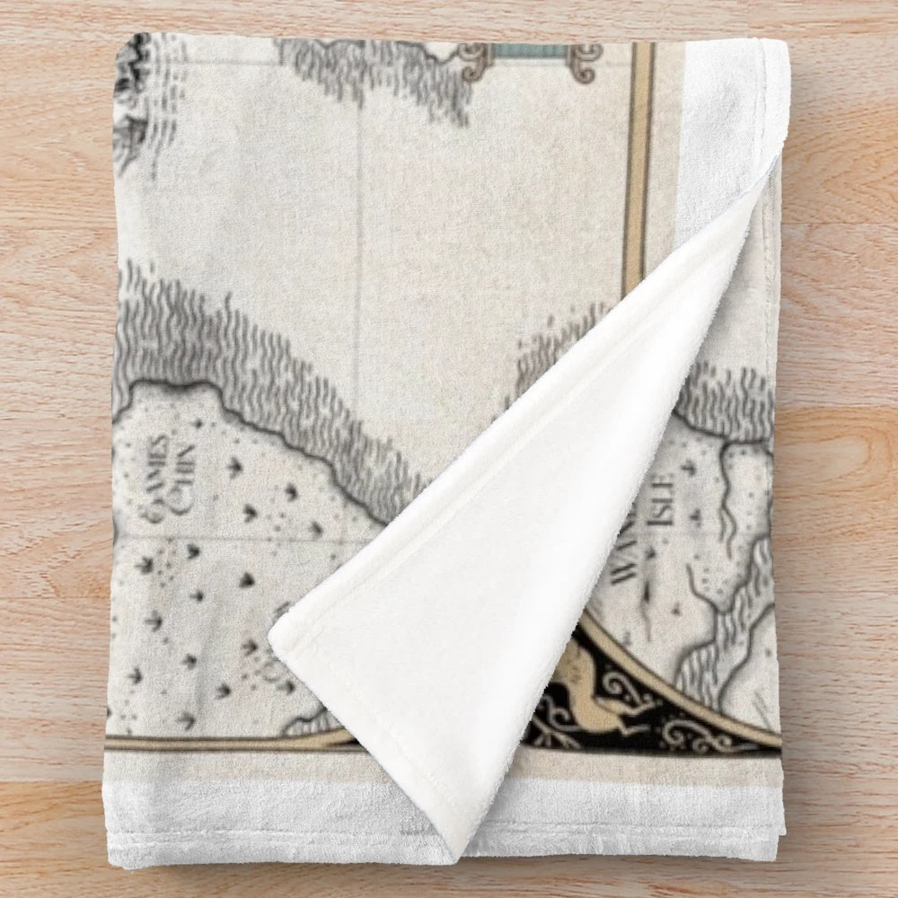 Grishaverse Inspired Plush Blanket with Detailed Map Design