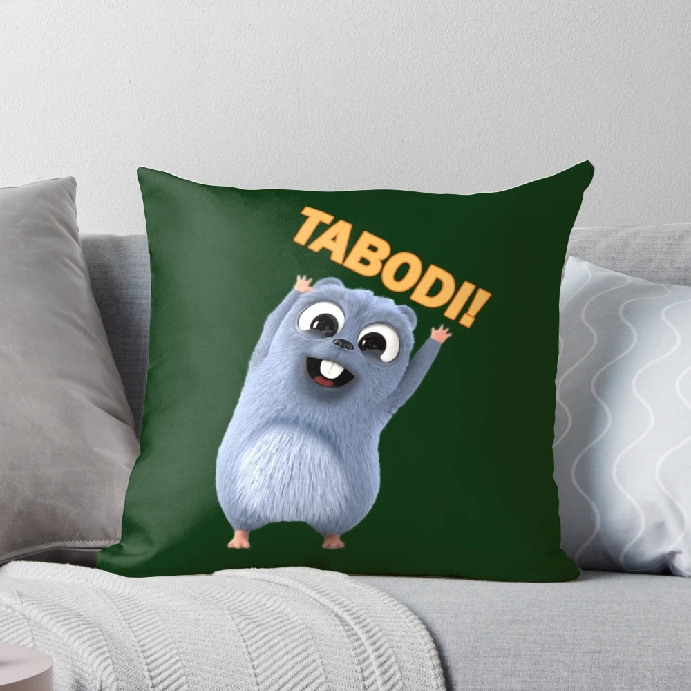 Soft and cuddly Grizzy and the Lemmings Tabodi and Grizzy plush pillow for babies and kids